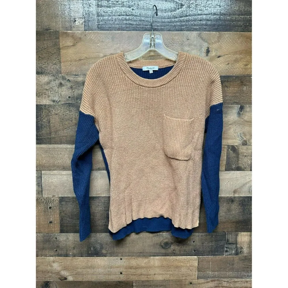 Madewell Women's‎ Two Tone Knit Pullover Sweater Size X-Small